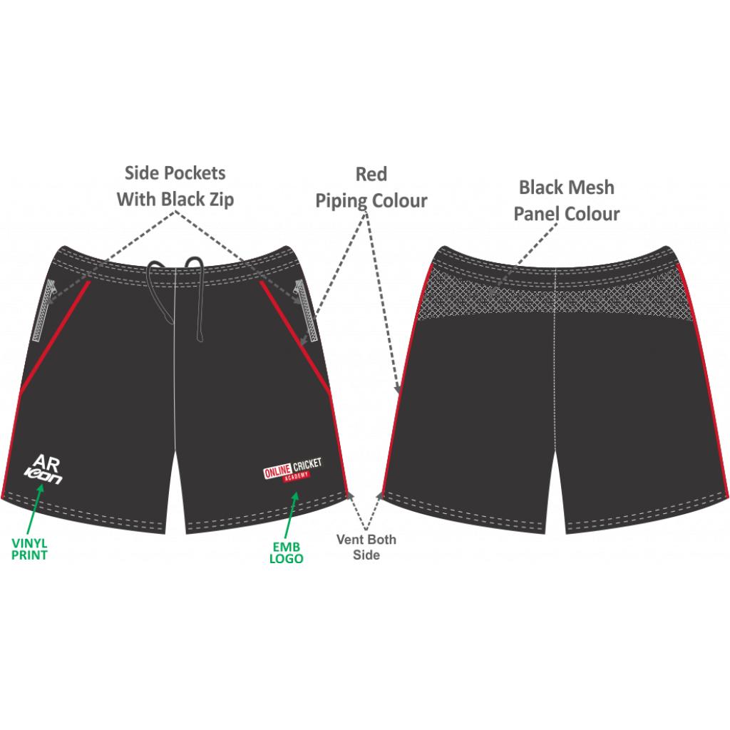 Online Cricket Academy Training Shorts